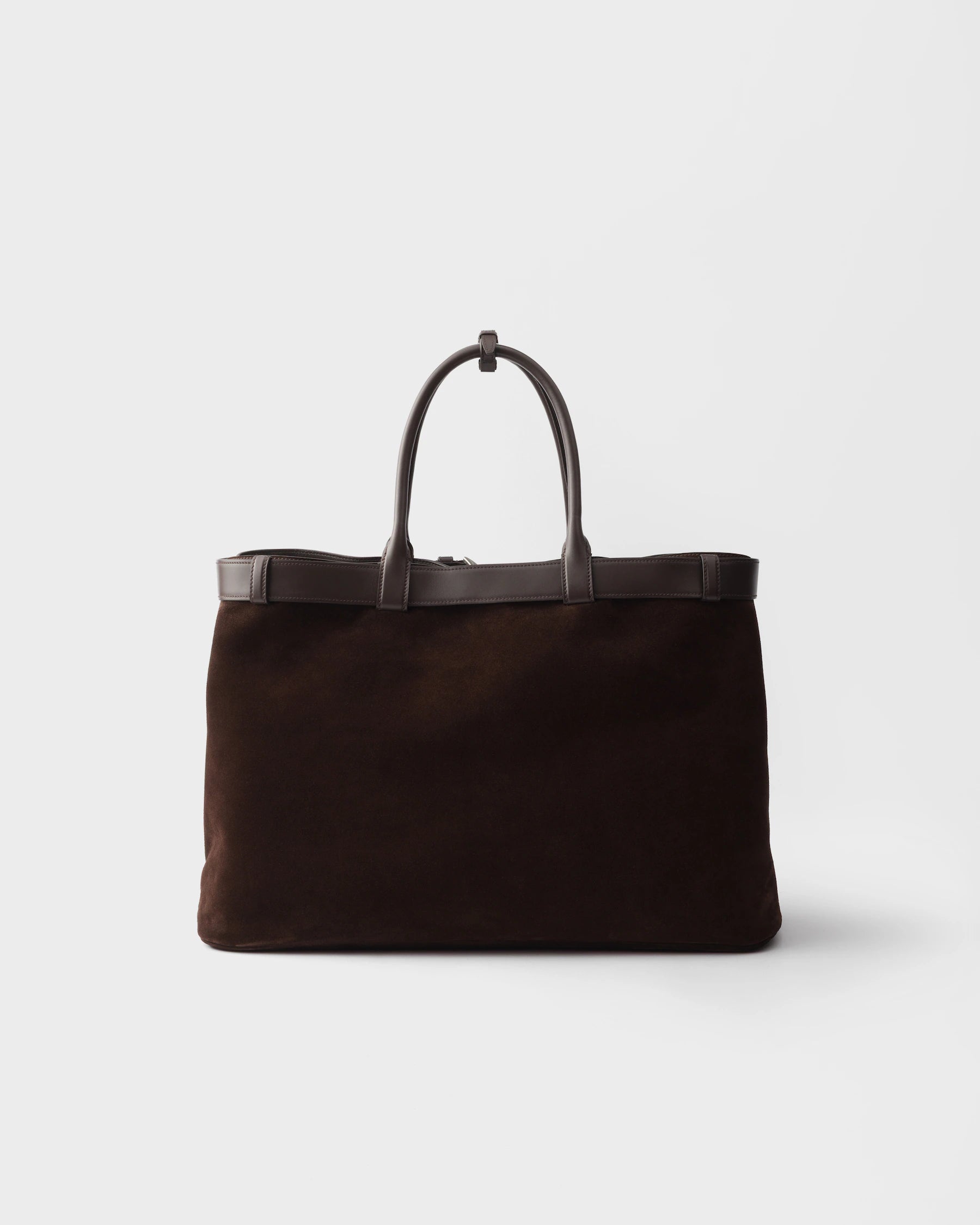 Borsa con fibbia Prada | Borsa a tracolla in pelle scamosciata con cintura e fibbia iconica