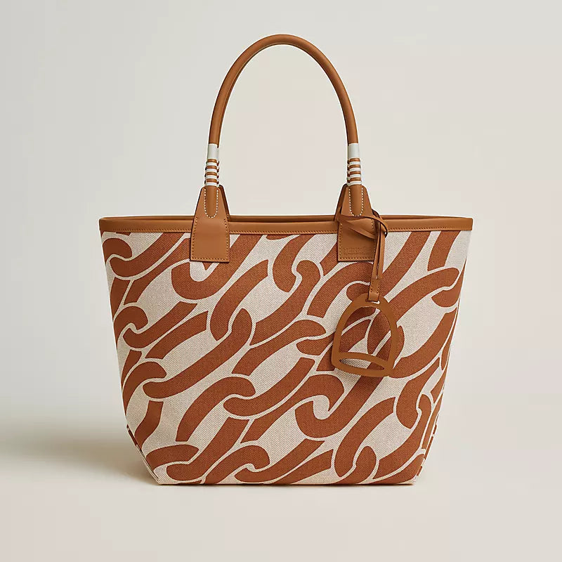 Borsa Hermès Steeple 28 in Tela e Pelle