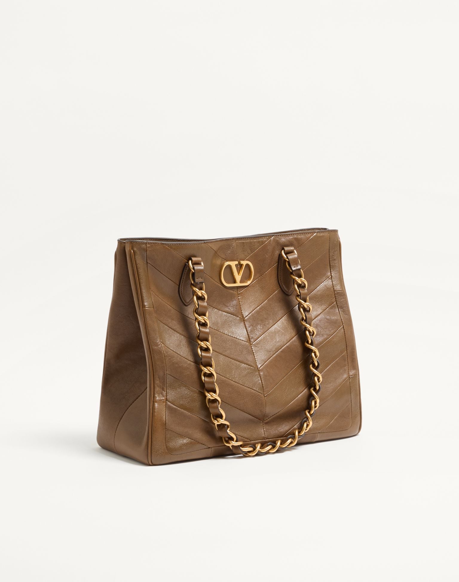 Cabas Valentino Garavani Laseine| Tote Bag en Cuir Nappa Motif Chevrons Grand Format