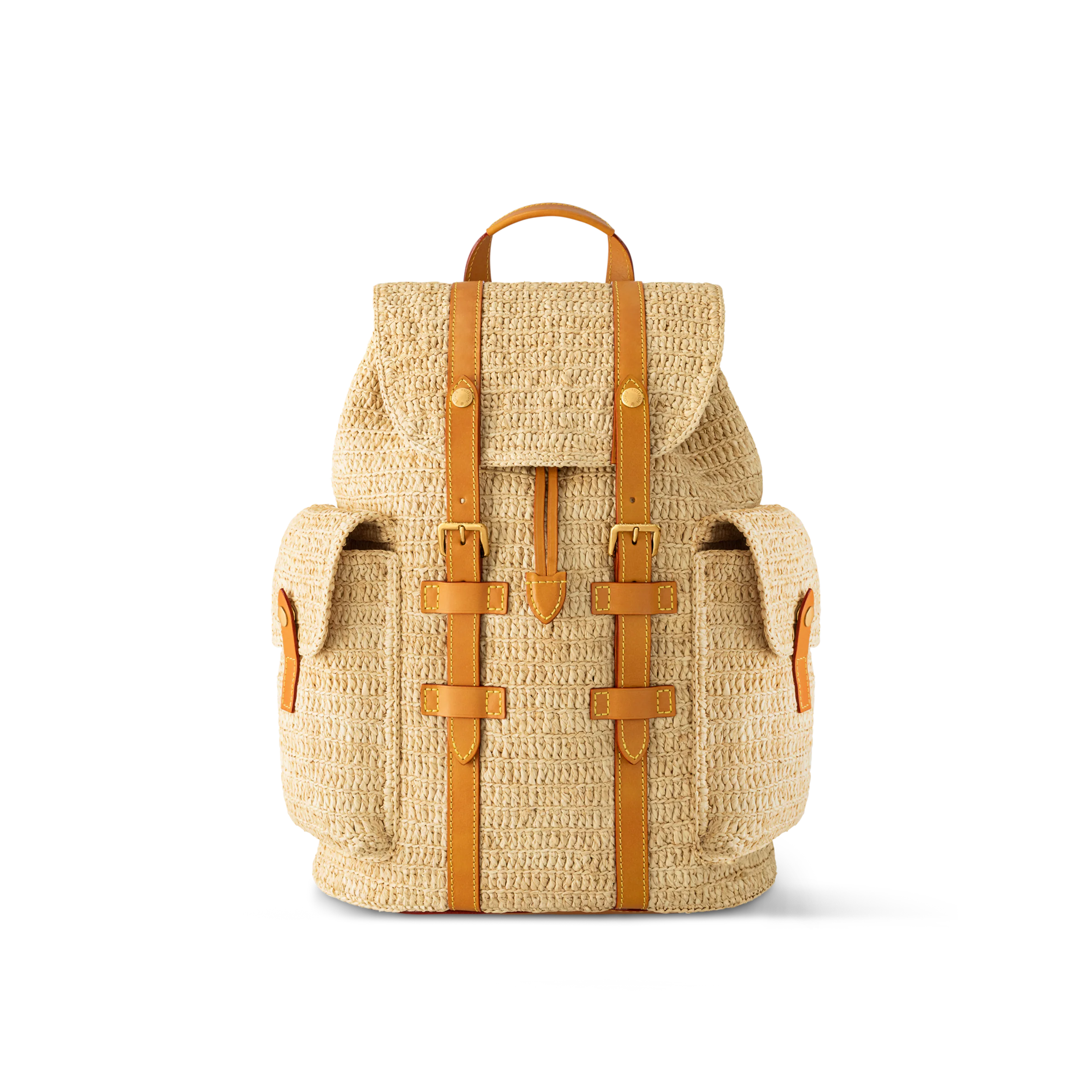 Zaino GUCCI in Rafia con Dettagli in Pelle