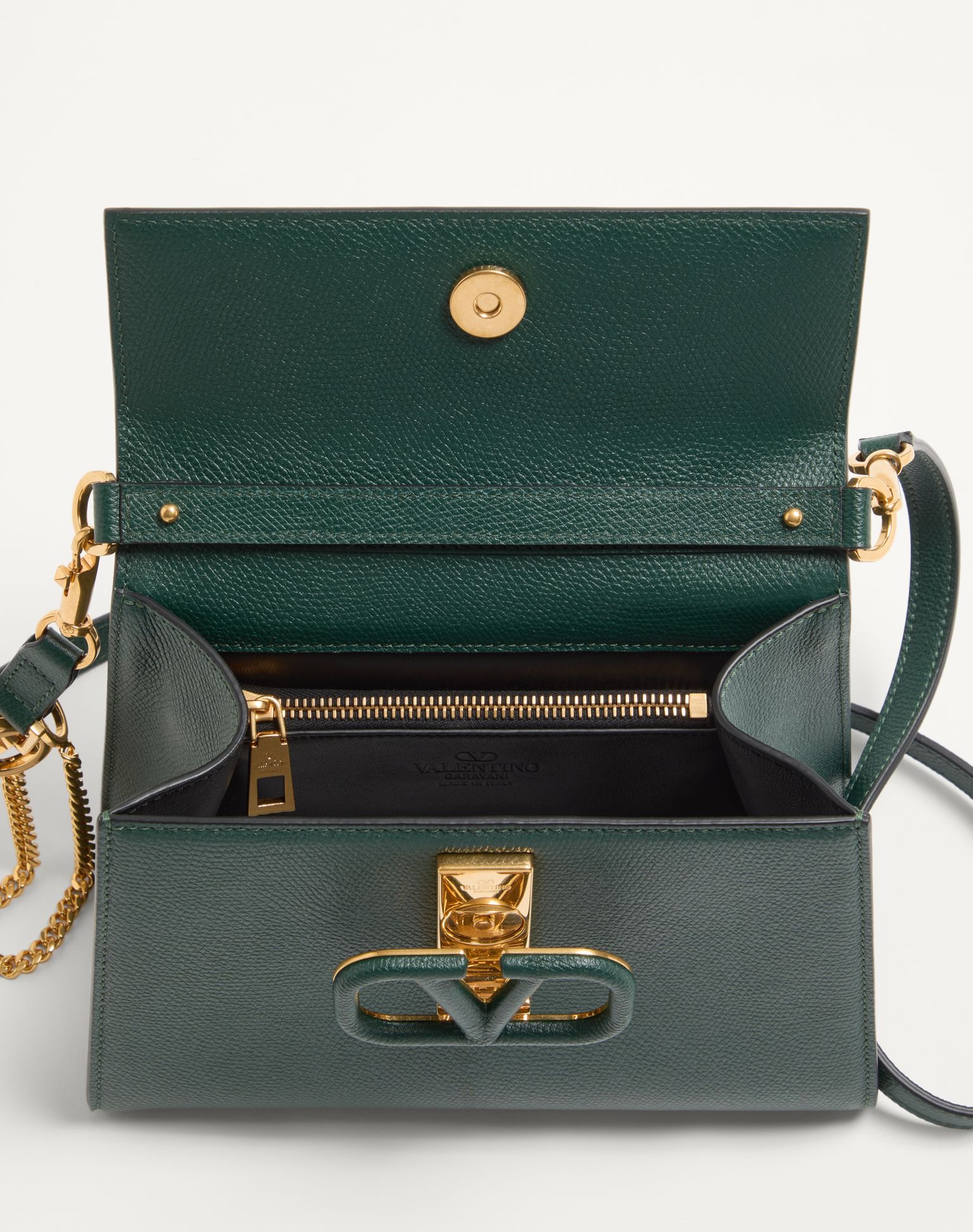 Piccola borsa a mano Vsling in pelle di vitello granata