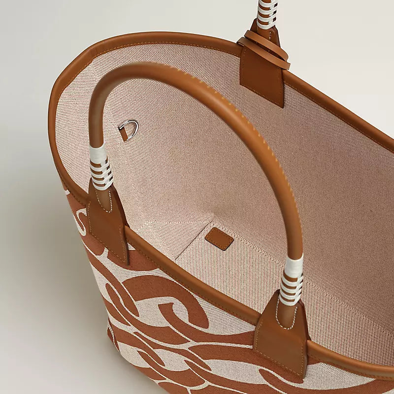 Borsa Hermès Steeple 28 in Tela e Pelle