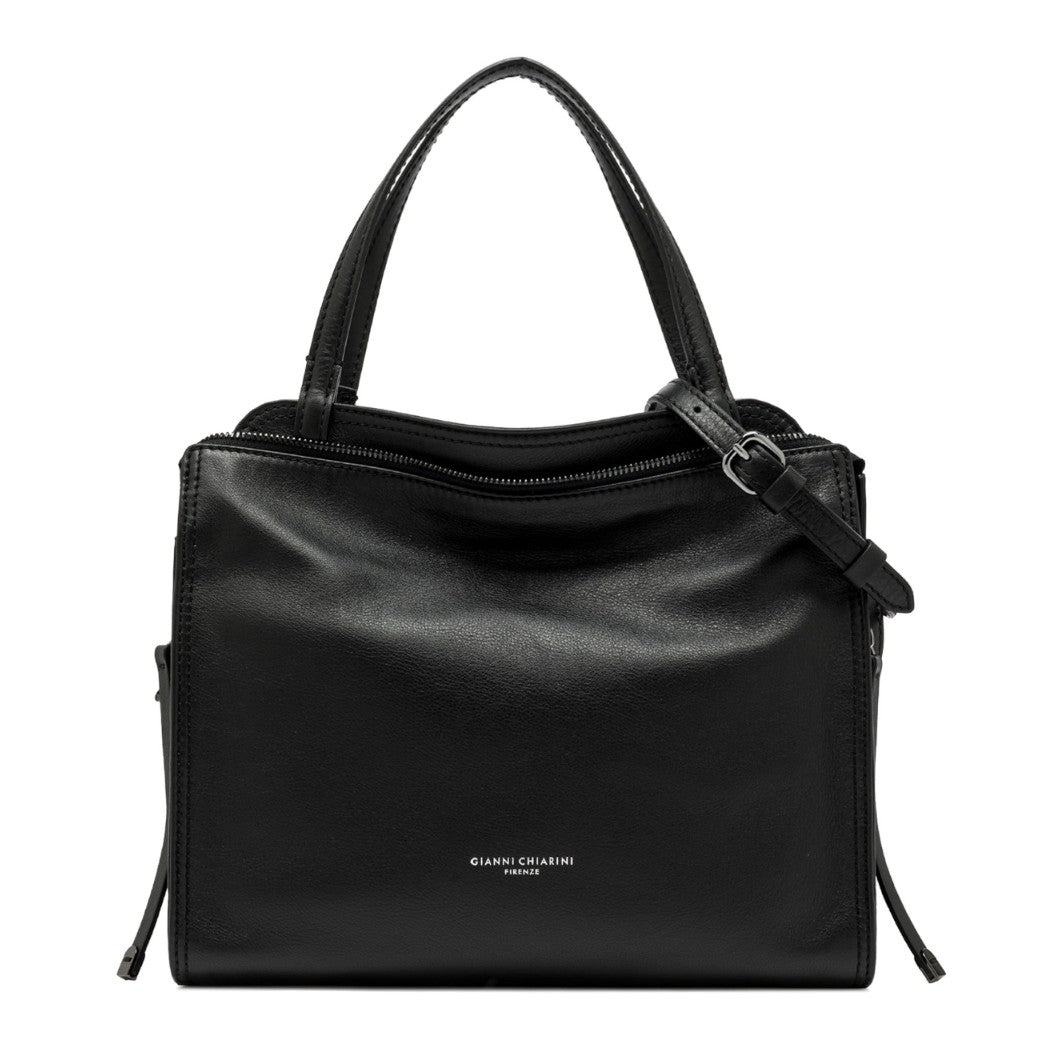 Borsa GIANNI CHIARINI Firenze Nera - Eleganza Minimalista | Pelle Premium con Laccetti