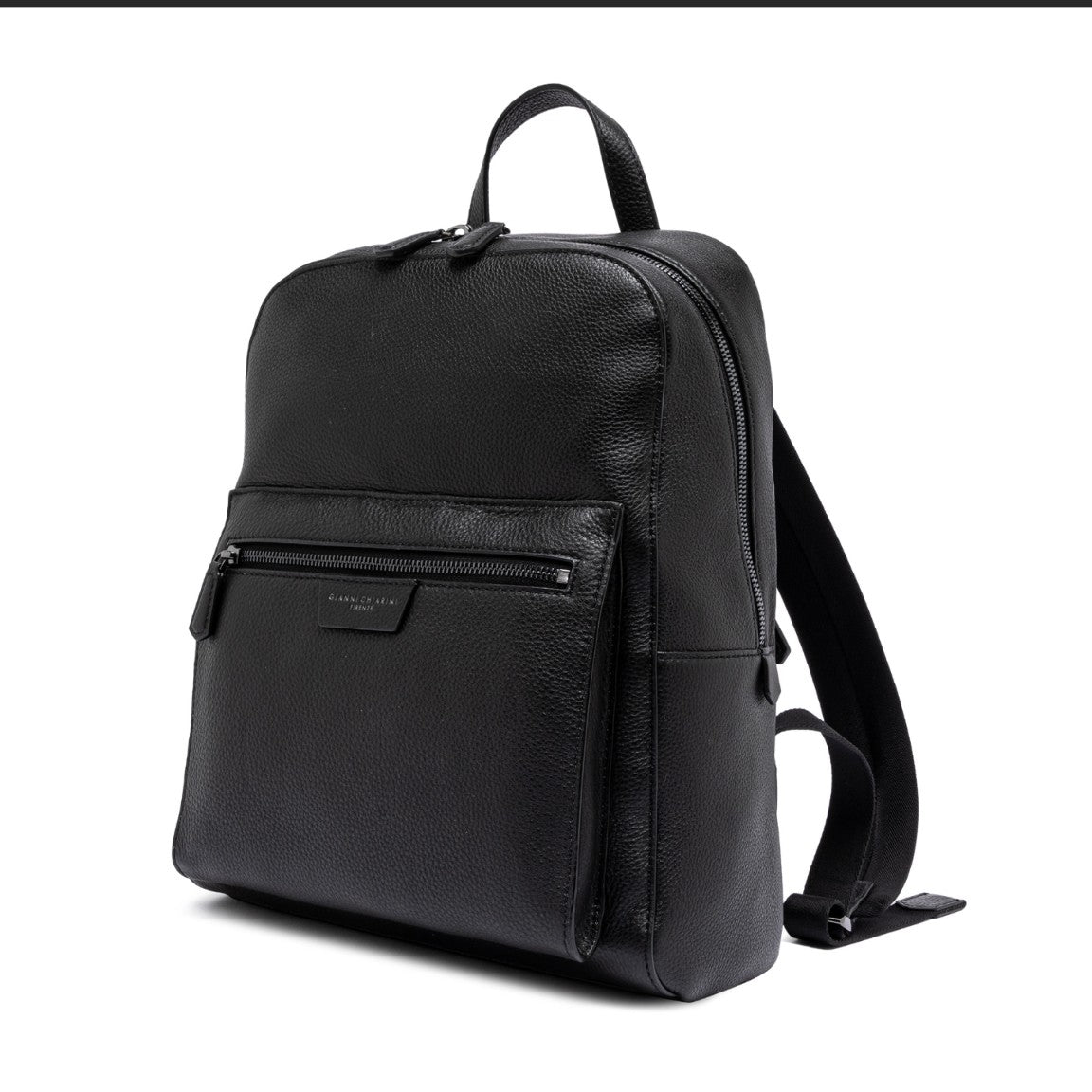 Zaino GIANNI CHIARINI in Pelle Nera - Design Minimalista Urbano | Backpack Premium