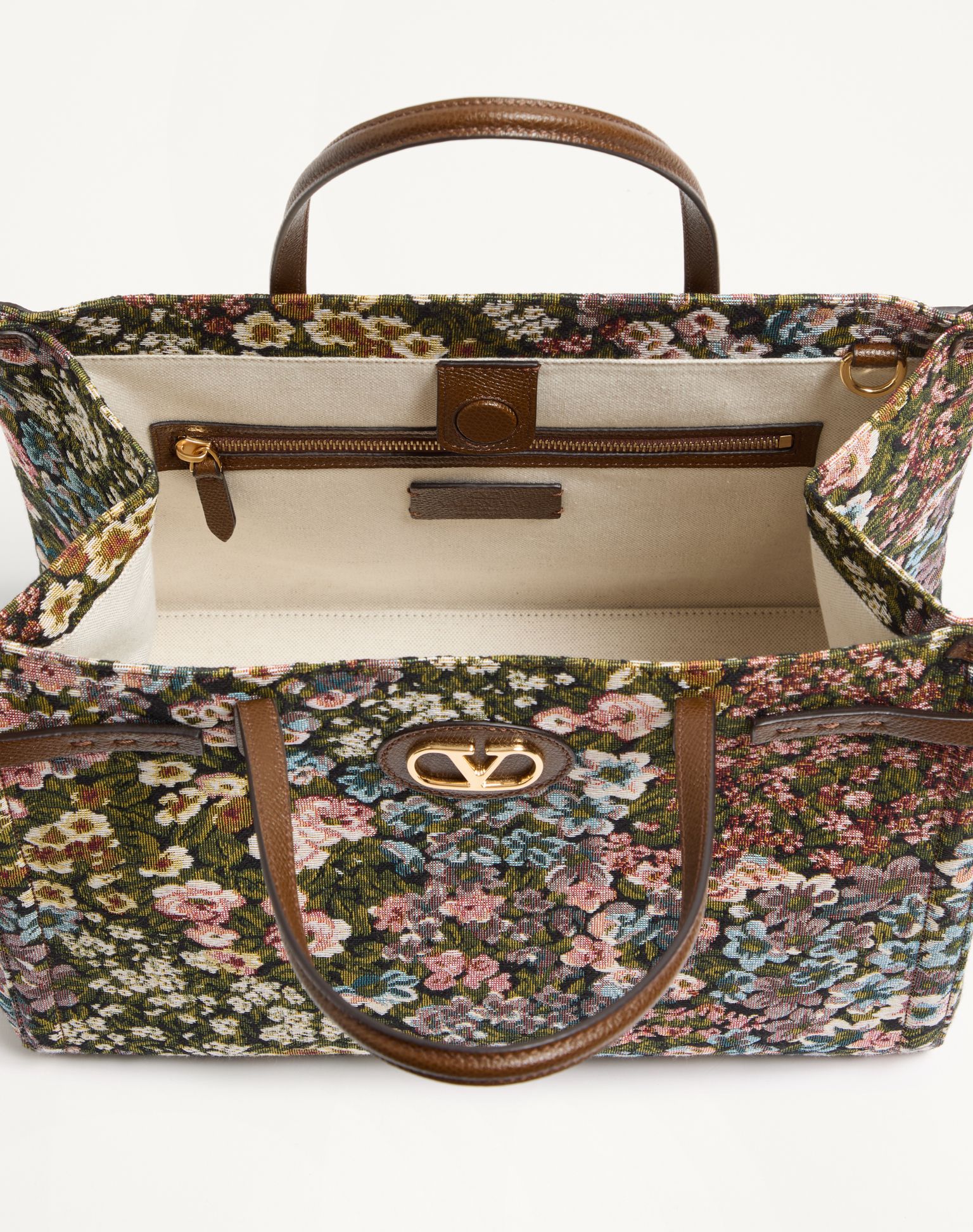 Borsa tote media Valentino Garavani Antibes in tessuto jacquard After Winter
