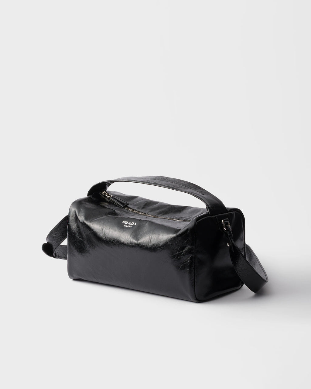 Beauty Case PRADA Milano Nero - Pelle Lucida | Trousse da Viaggio Luxury Uomo