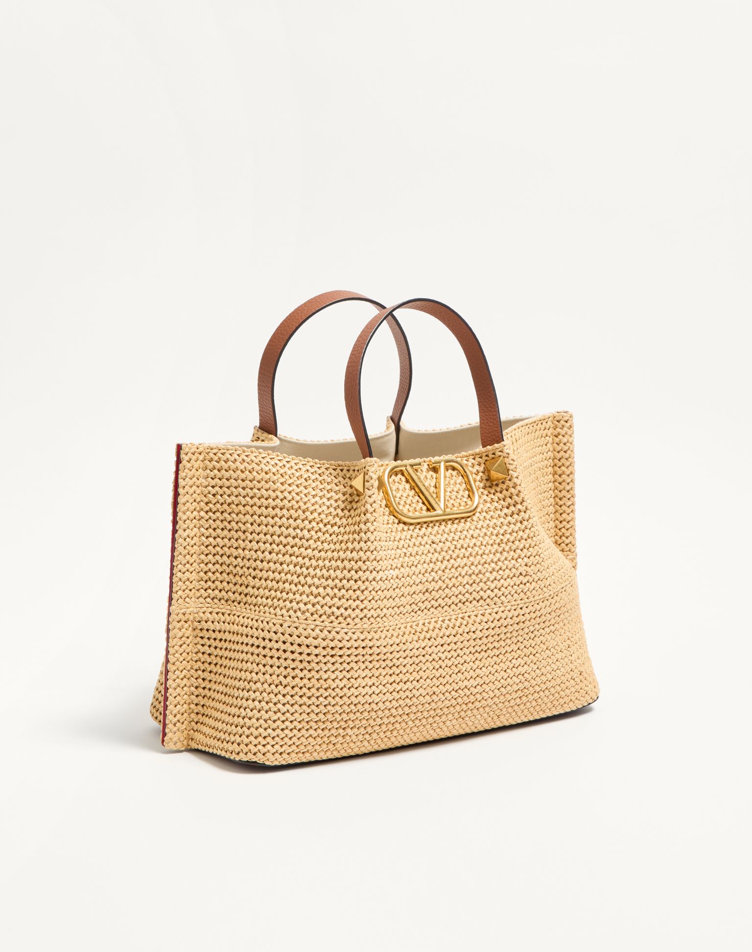 Cabas Medio Summer Tote | Borsa in Paglia Intrecciata Naturale | Tote Bag Elegante per l'Estate