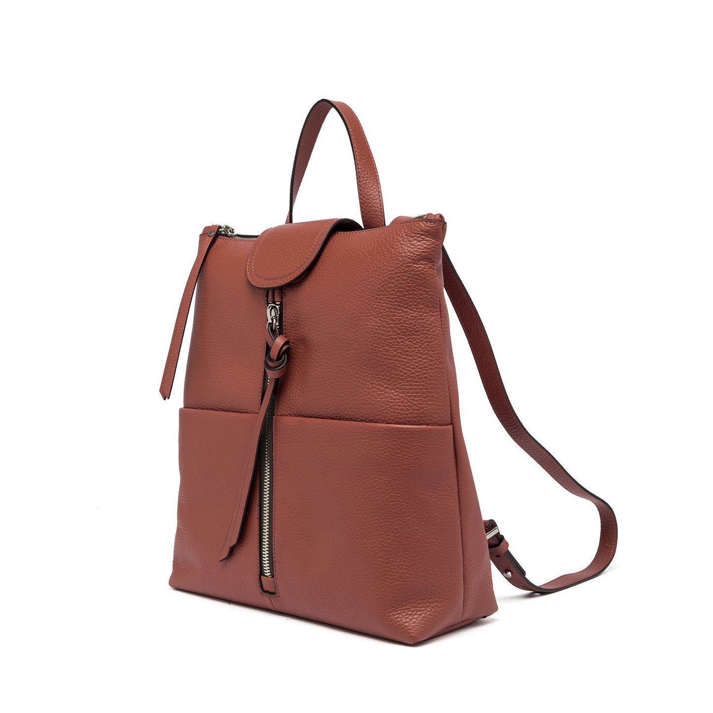 Zaino GIANNI CHIARINI Firenze Terracotta - Convertibile Tote Bag | Pelle Premium Color Mattone