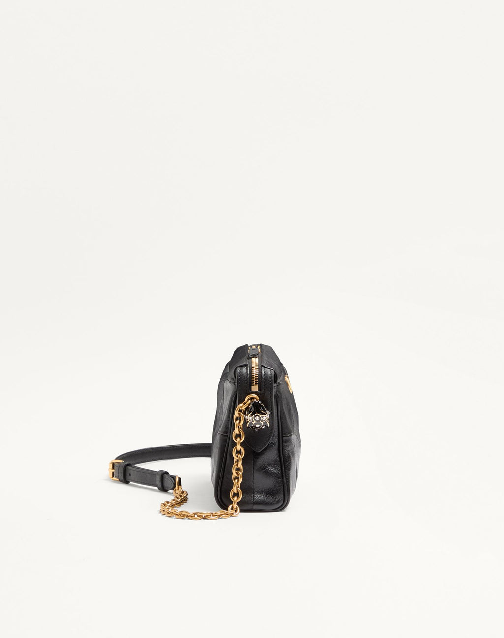 Borsa a spalla piccola Valentino Garavani Panthea in pelle nappa con motivo a chevron