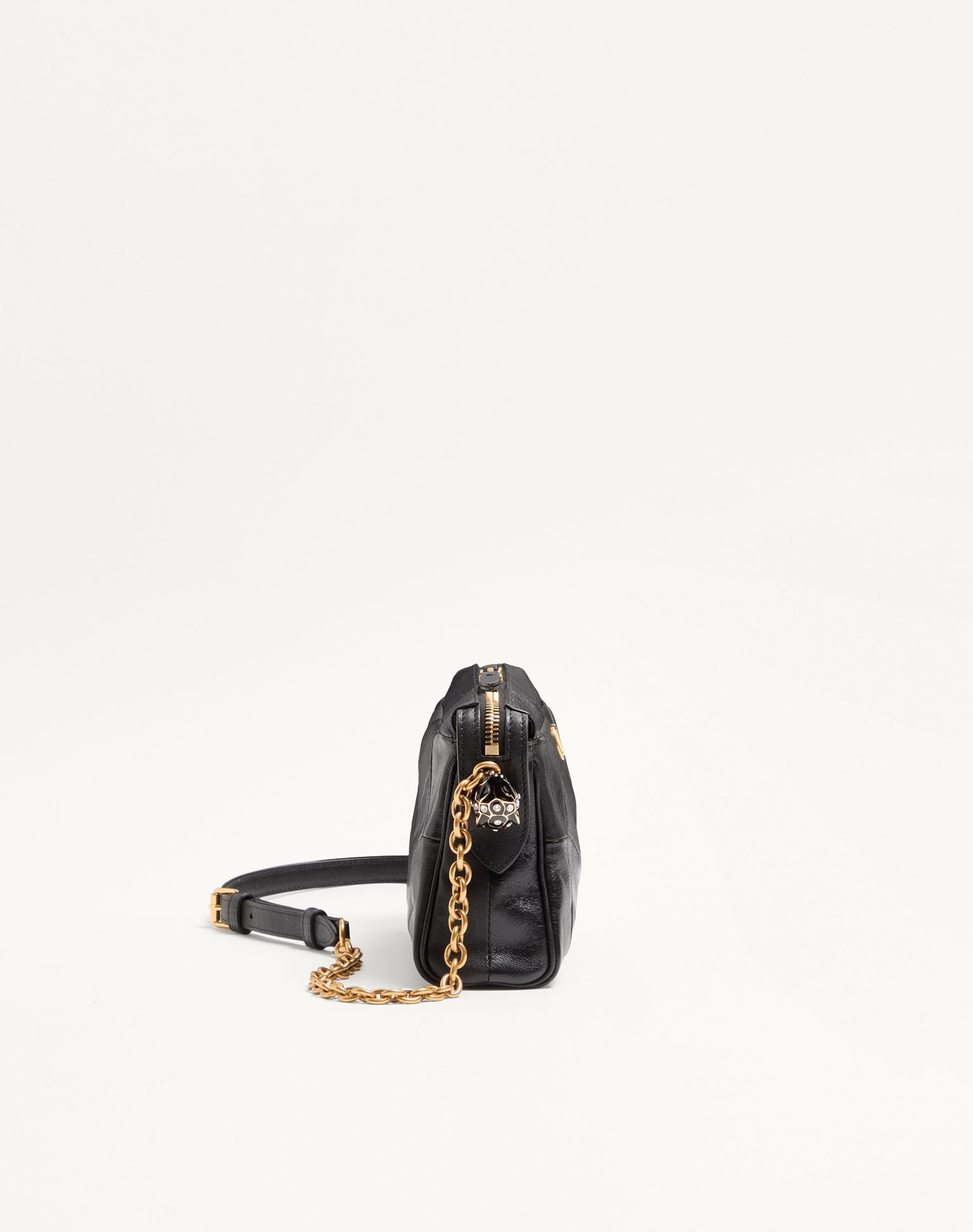 Borsa a spalla piccola Valentino Garavani Panthea in pelle nappa con motivo a chevron