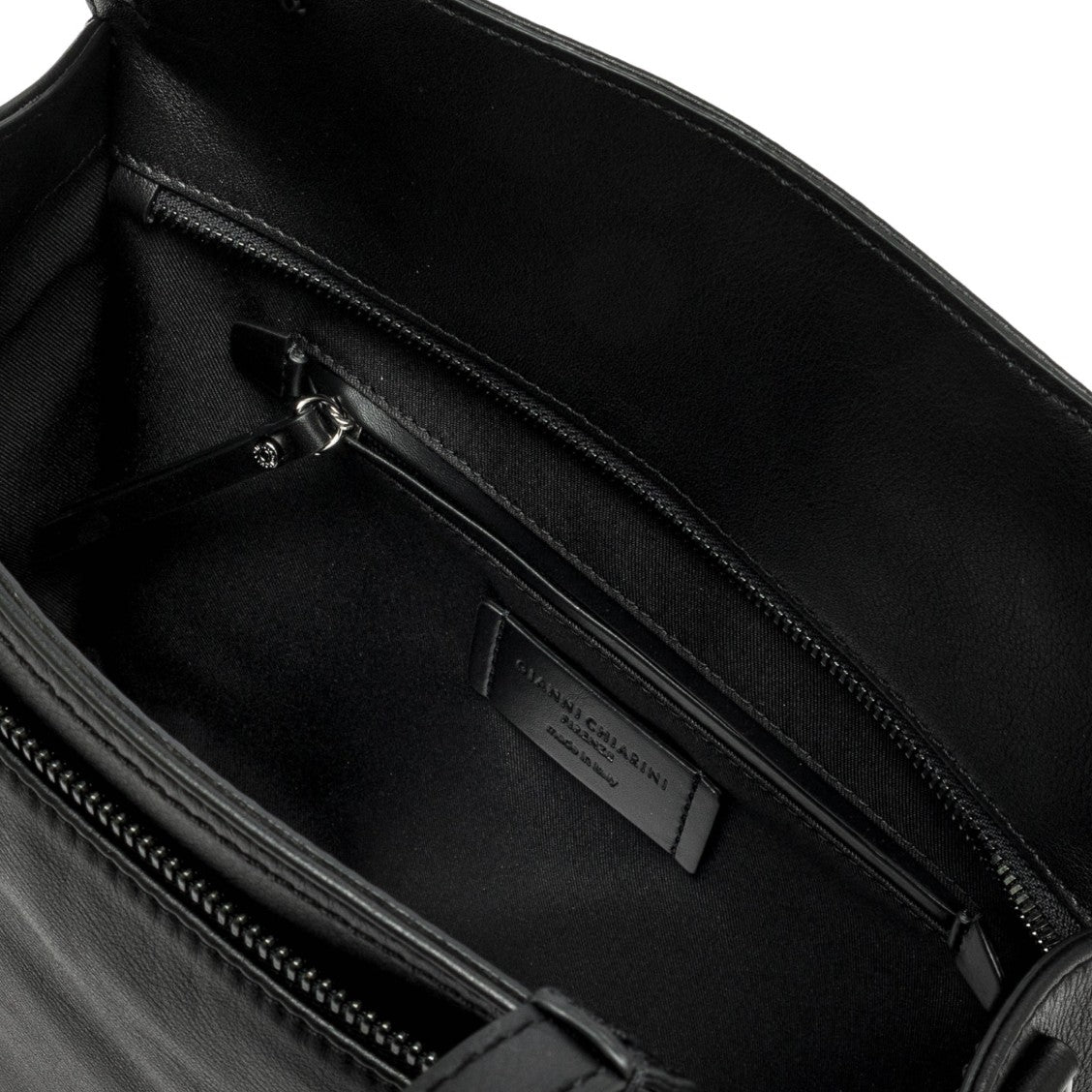 Borsa GIANNI CHIARINI Firenze Nera - Eleganza Minimalista | Pelle Premium con Laccetti