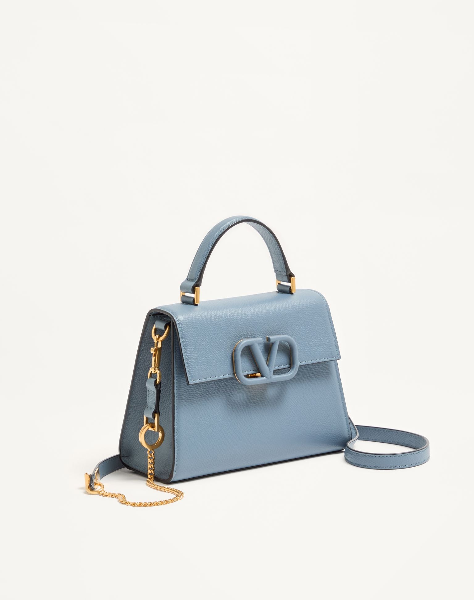 Piccola borsa a mano Vsling in pelle di vitello granata