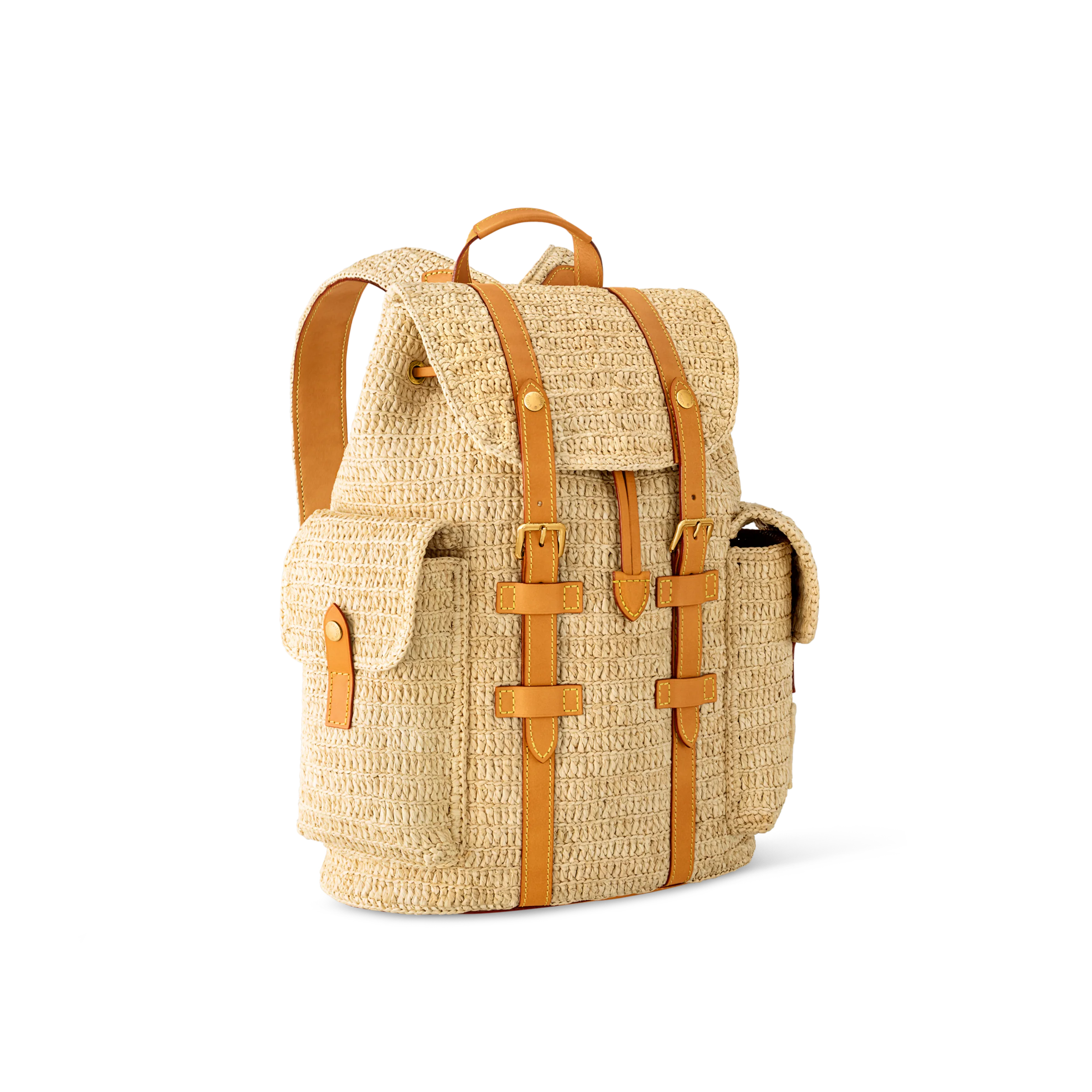 Zaino GUCCI in Rafia con Dettagli in Pelle