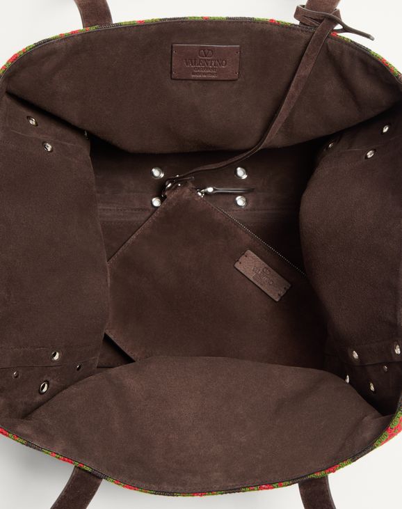 Borsa Shopping Grande Valentino Garavani Nellcôte In Tessuto..