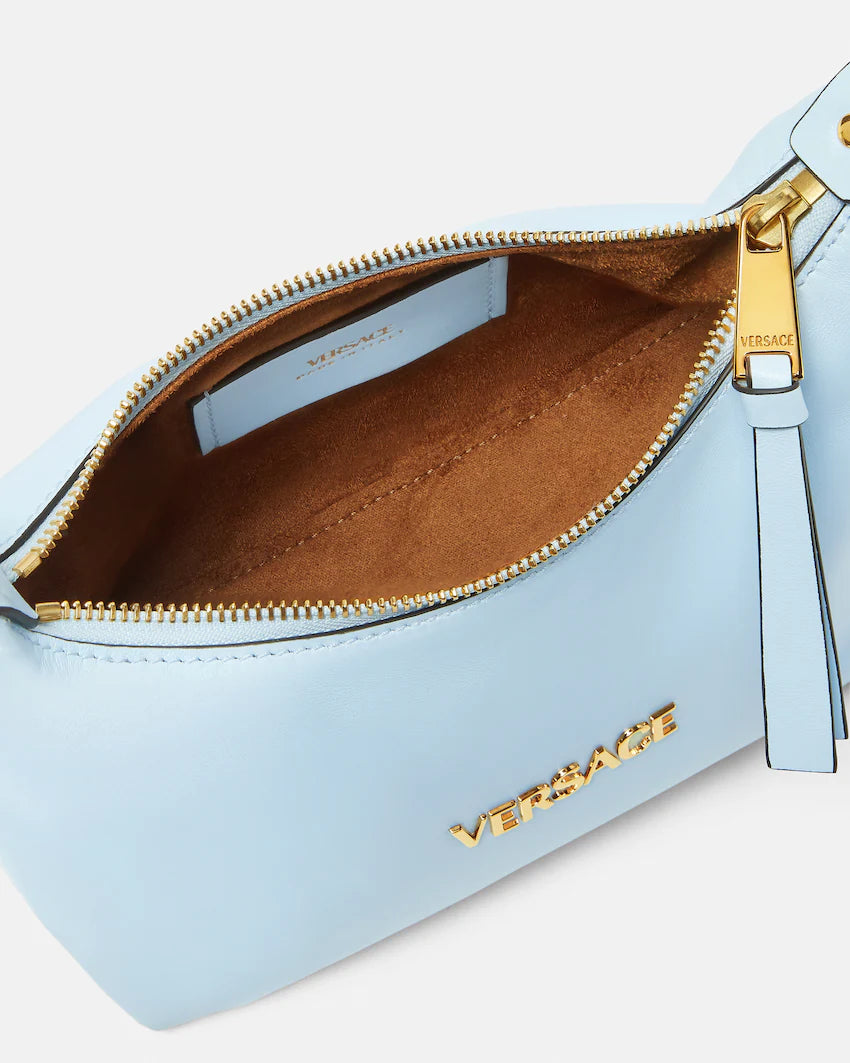 Borsa Hobo Versace Tag in Pelle Nappa