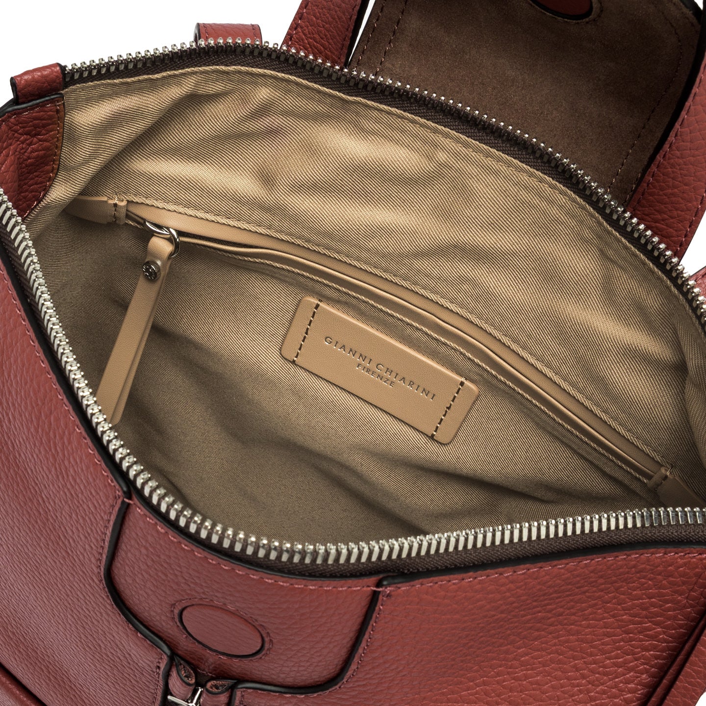 Zaino GIANNI CHIARINI Firenze Terracotta - Convertibile Tote Bag | Pelle Premium Color Mattone