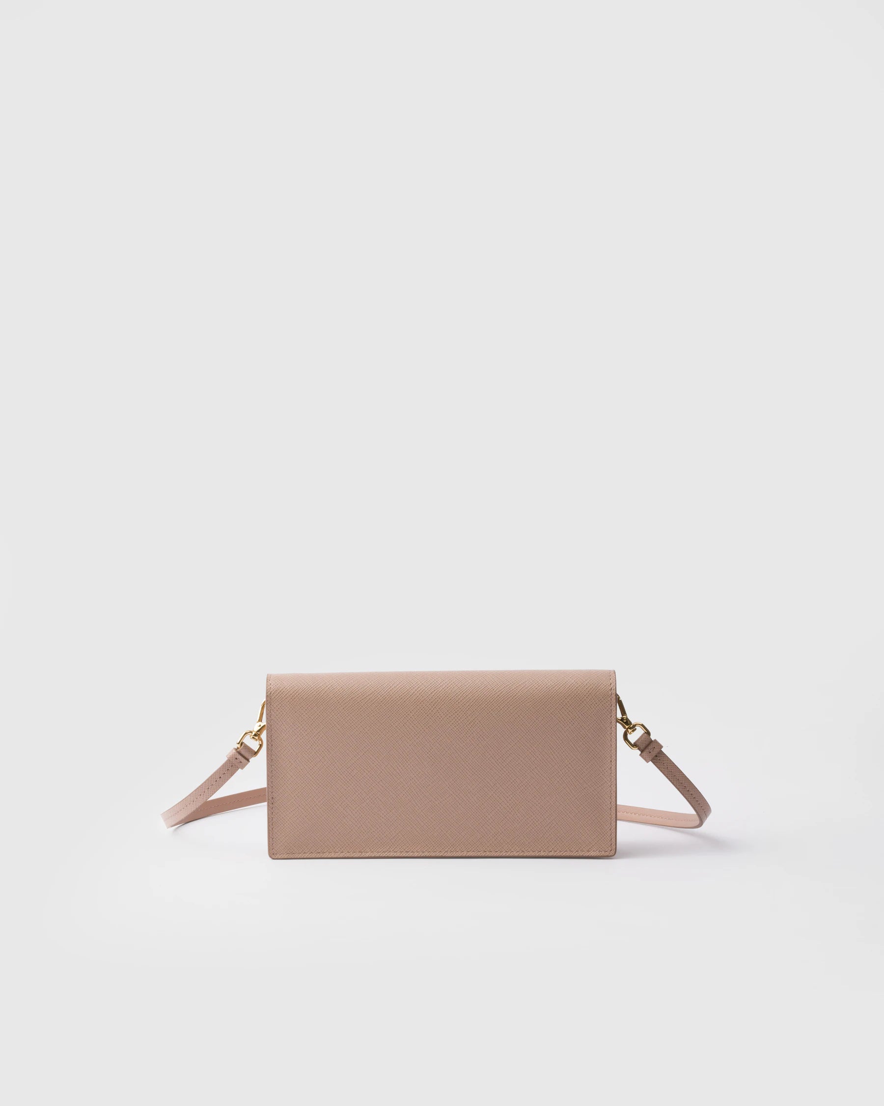 Borsa Prada Milano|Crossbody Bag in Pelle Saffiano Taupe Con Catena