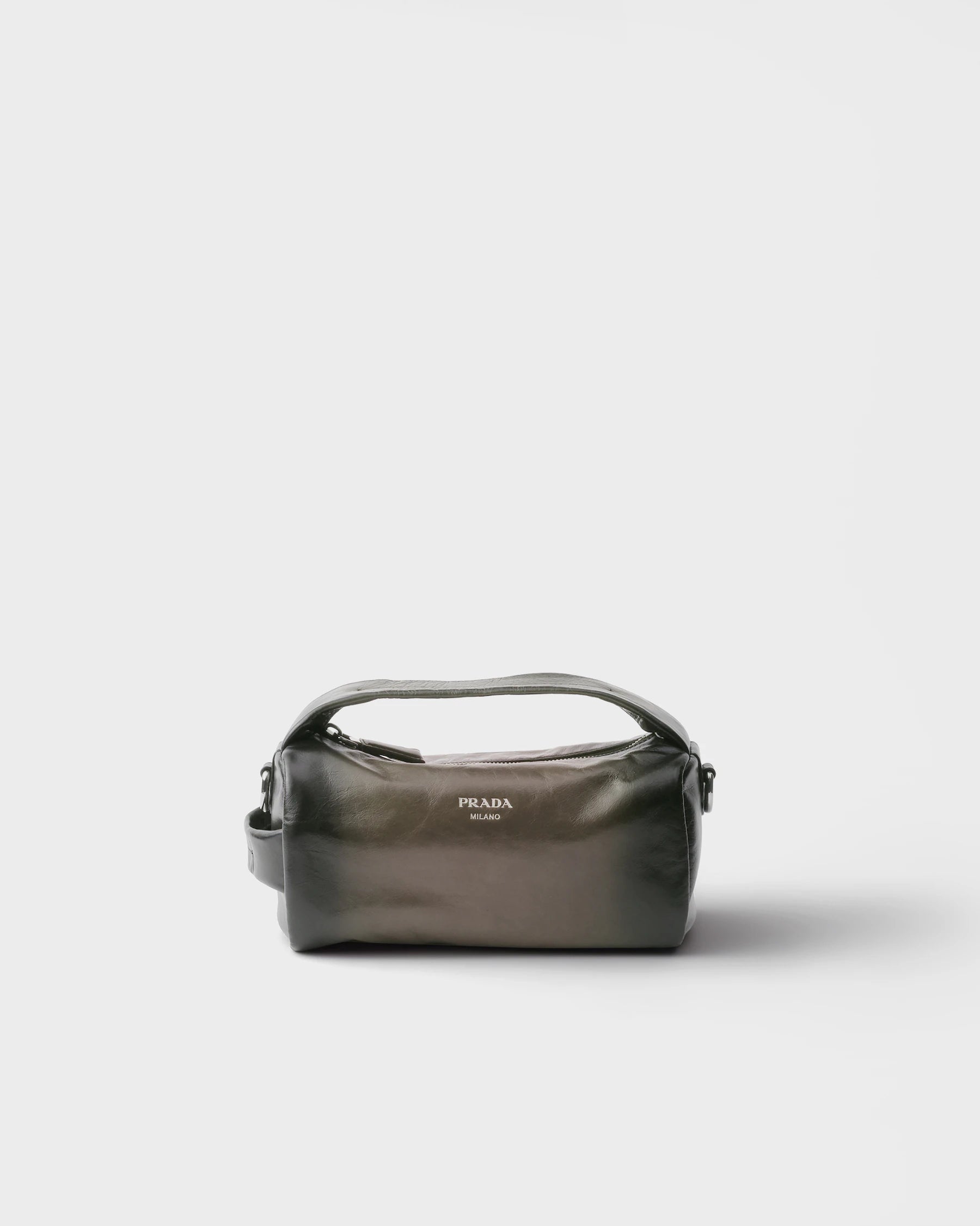 Beauty Case Pelle Verde Militare - Trousse da Viaggio Minimalista | Design Contemporaneo