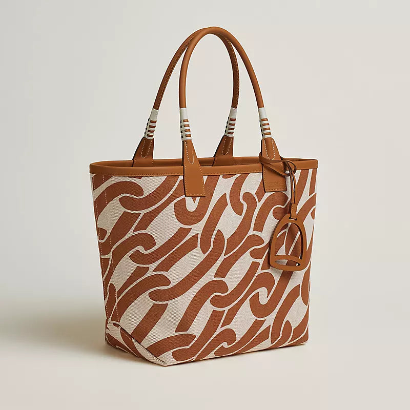 Borsa Hermès Steeple 28 in Tela e Pelle