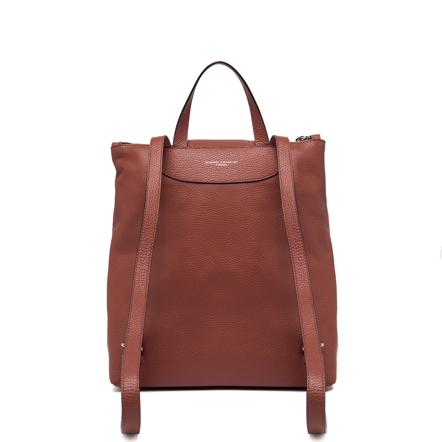 Zaino GIANNI CHIARINI Firenze Terracotta - Convertibile Tote Bag | Pelle Premium Color Mattone