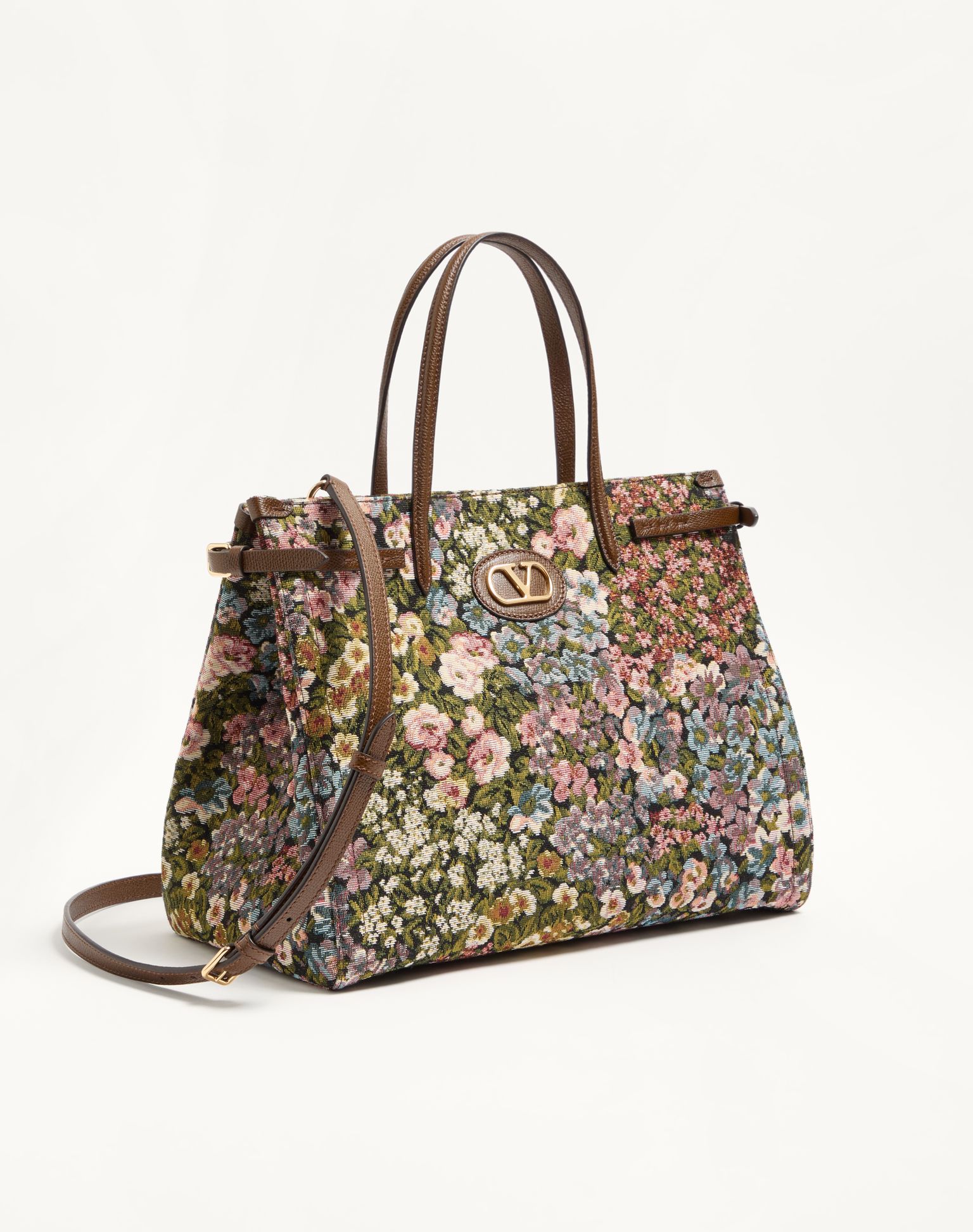 Borsa tote media Valentino Garavani Antibes in tessuto jacquard After Winter